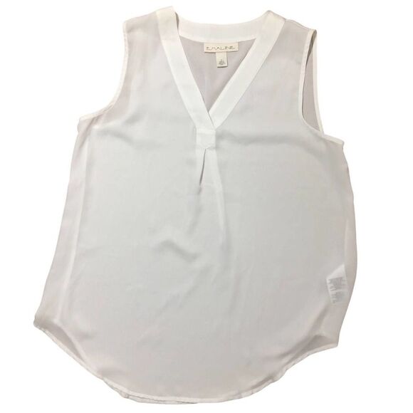 Emaline Small Blouse Sleeveless Sheer Career Work Office Church Business Top - Picture 1 of 6